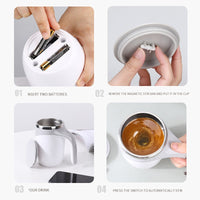 Stainless Steel Automatic Self Stirring Magnetic Mug-Mugs-Golonzo