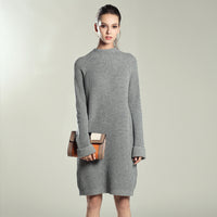Knitted Cotton Sweater Dresses-Dresses-Golonzo