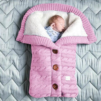 Sleeping Bag Outdoor Button Baby Knitted Sleeping Bag-Sleeping Bags-Golonzo