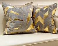 Luxury Blue Cushion Covers Decorative Pillow Cases Appliqu-Back & Lumbar Support Cushions-Golonzo