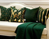 Luxury Blue Cushion Covers Decorative Pillow Cases Appliqu-Back & Lumbar Support Cushions-Golonzo