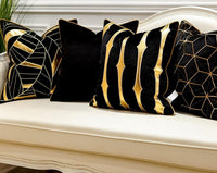 Luxury Blue Cushion Covers Decorative Pillow Cases Appliqu-Back & Lumbar Support Cushions-Golonzo