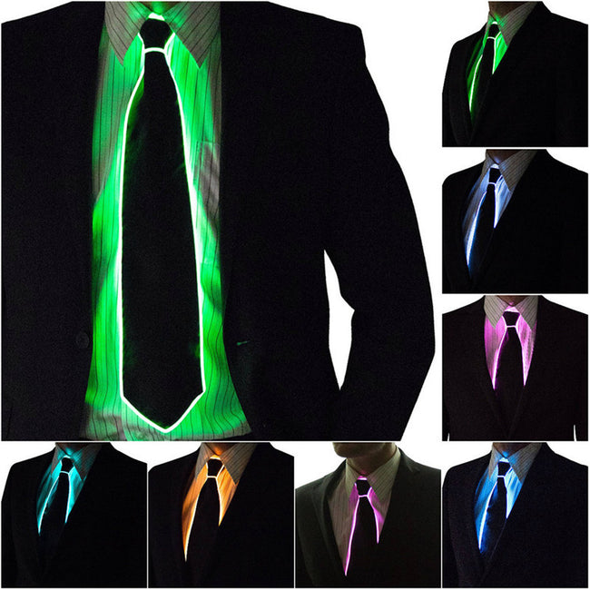 EL Wire Tie Flashing Cosplay - LED Tie-Neckties-Golonzo
