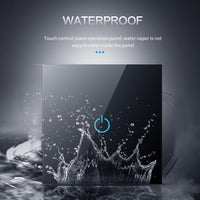 Wall Touch Switch 220V EU Standard Tempered-Light Switches-Golonzo