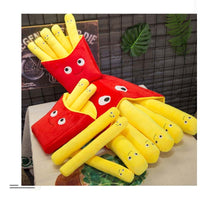 French Fries Pillow Pizza Plush Toys Kids-Pillow Case and Shams-Golonzo
