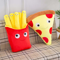 French Fries Pillow Pizza Plush Toys Kids-Pillow Case and Shams-Golonzo