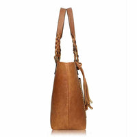 Vintage PU Leather Tassel Bag-Handbags-Golonzo