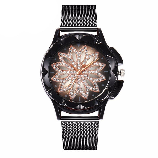 Colorful-Flower Rose Rhinestone Watch - Luxury Watch-Watch-Golonzo