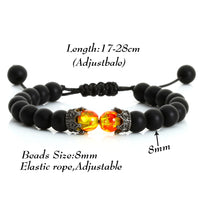 Black Lava Stone - Tiger Eye Charm Bracelet-Bracelets-Golonzo