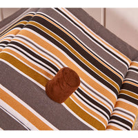 Stripe Soft Home Shape Dog Bed-Dog Beds-Golonzo