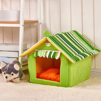 Stripe Soft Home Shape Dog Bed-Dog Beds-Golonzo
