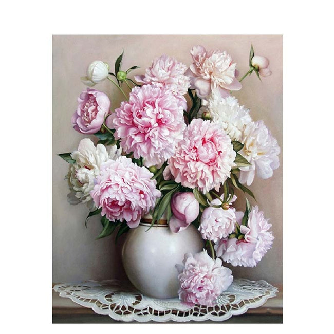 Pink Europe Flower DIY Painting-Paint-Golonzo