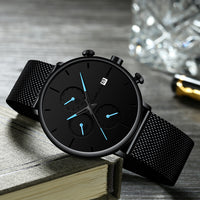 Fashion Waterproof Slim Minimalist Wrist Watches For Men-Watch-Golonzo