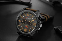 Men's Watches - Quartz Military Genuine Leather Waterproof Sport Wristwatch-Watch-Golonzo