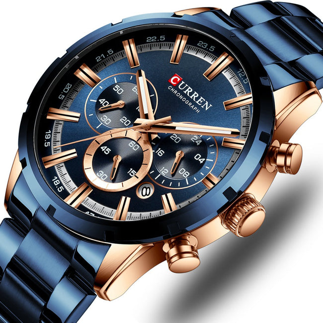 Fashion Quartz Watch with Stainless Steel Band-Quartz Watches-Golonzo