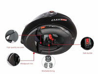 LS2 FF370 Motorcycle Racer Helmet - Flip up Full Face Dual Lens-Motorcycle Helmets-Golonzo