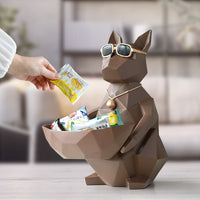 Cat Dog Figurines Resin Moden Crafts Animals Miniature cute ornaments for Home office decoration Storage bowl-statue-Golonzo