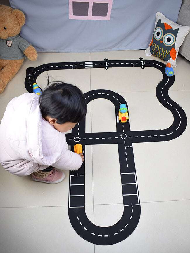 Kids DIY Traffic Roadway Track Puzzle - Children Road Building-Toys-Golonzo