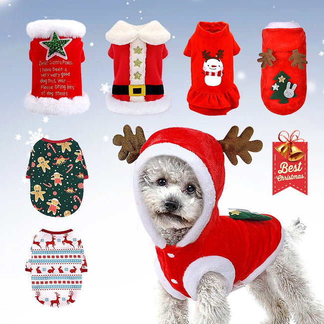 Christmas Dog Shirt Costume-Dog Supplies-Golonzo