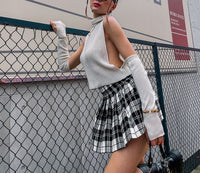 Y2K Style Fashion Plaid Pleated Skirts-Skirts-Golonzo