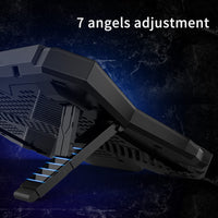 Gaming Laptop Cooler - Notebook Cooler Stand With Six Fan And 2 USB Ports-Computer System Cooling Parts-Golonzo