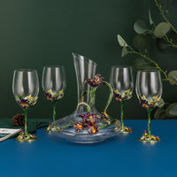 Enamel Iris Glass - Unique Champagne Flutes Crystalline-Glass-Golonzo