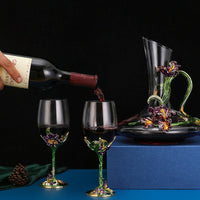 Enamel Iris Glass - Unique Champagne Flutes Crystalline-Glass-Golonzo