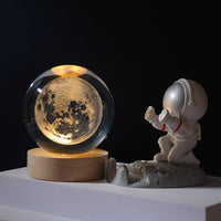 Crystal Ball 3D Laser Engraved Solar System Ball with Touch Switch LED Light-LED Light Bulbs-Golonzo