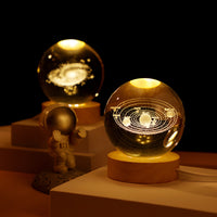 Crystal Ball 3D Laser Engraved Solar System Ball with Touch Switch LED Light-LED Light Bulbs-Golonzo