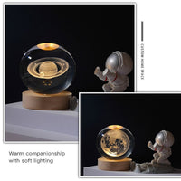 Crystal Ball 3D Laser Engraved Solar System Ball with Touch Switch LED Light-LED Light Bulbs-Golonzo
