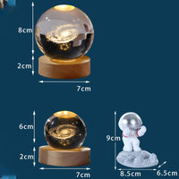 Crystal Ball 3D Laser Engraved Solar System Ball with Touch Switch LED Light-LED Light Bulbs-Golonzo