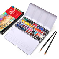 Portable 48colors Pigment Solid Watercolor Paints Set-Drawing & Painting Kits-Golonzo