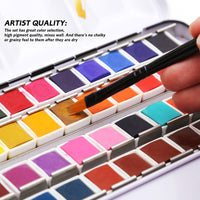 Portable 48colors Pigment Solid Watercolor Paints Set-Drawing & Painting Kits-Golonzo