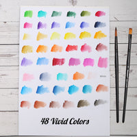 Portable 48colors Pigment Solid Watercolor Paints Set-Drawing & Painting Kits-Golonzo