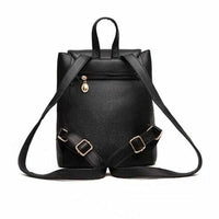 Women High Quality PU Leather Backpack / School Candy Color Bags For Teenagers Girls-Backpacks-Golonzo
