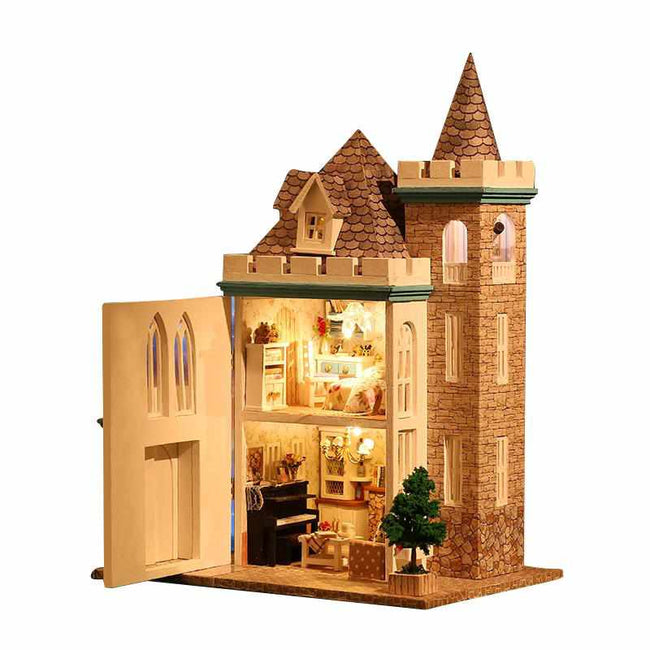 DIY Moonlight Castle Dollhouse - Wooden Doll Houses-Dollhouses-Golonzo