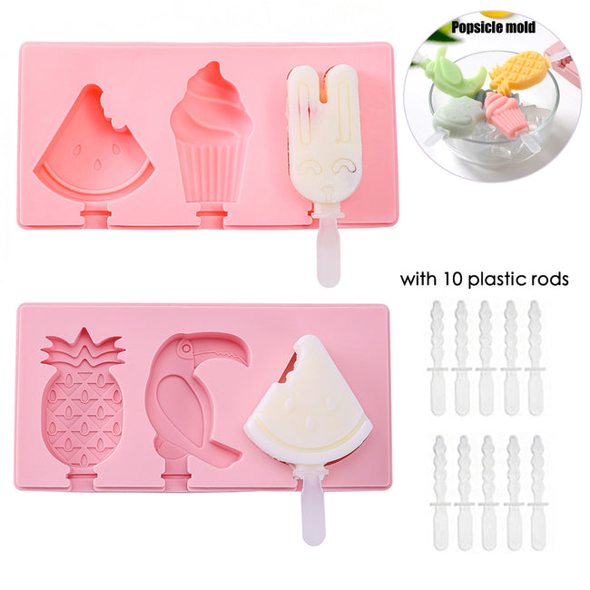 Ice Cream Mold And plastic rods - Ice Cream maker Set-Ice Cream Makers-Golonzo