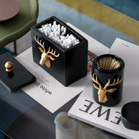 Deer Toothpick box container Toothpick holders Table home decor toothpick storage box gift toothpick dispenser-Toothpick holders-Golonzo