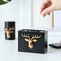 Deer Toothpick box container Toothpick holders Table home decor toothpick storage box gift toothpick dispenser-Toothpick holders-Golonzo