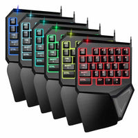 T9Pro Single Handed Gaming Keyboard - 7 Color Backlit 30 Buttons Ergonomic Keypad-Keyboards-Golonzo