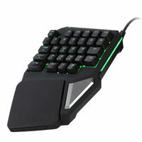 T9Pro Single Handed Gaming Keyboard - 7 Color Backlit 30 Buttons Ergonomic Keypad-Keyboards-Golonzo