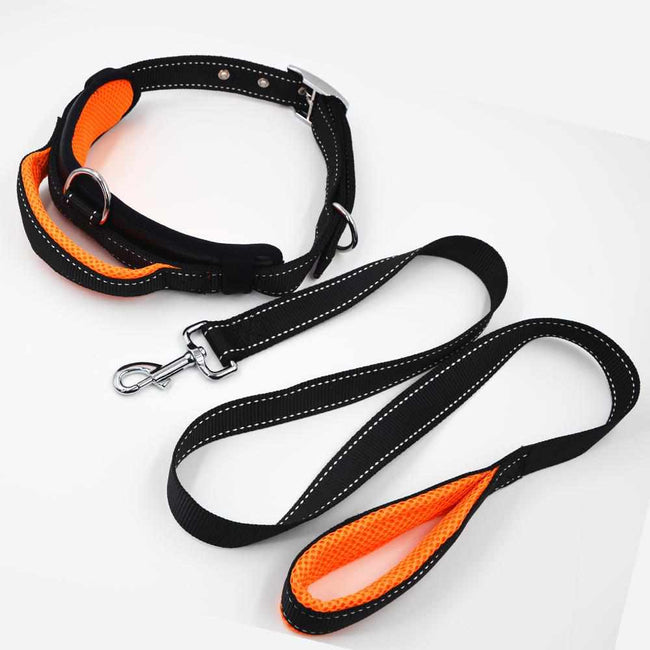 Dog Collar Leash Set - Mesh Breathable Adjustable Collars-collar and harness-Golonzo