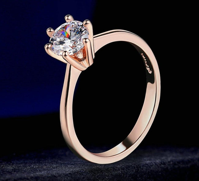 Wedding/Engagement rings For Women White/Rose Gold Color-ring-Golonzo
