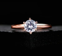 Wedding/Engagement rings For Women White/Rose Gold Color-ring-Golonzo