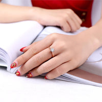 Wedding/Engagement rings For Women White/Rose Gold Color-ring-Golonzo