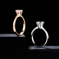 Wedding/Engagement rings For Women White/Rose Gold Color-ring-Golonzo