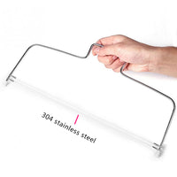 Stainless Steel Double Wire Cake Cutter Slicer Adjustable-Cake Servers-Golonzo