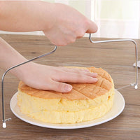Stainless Steel Double Wire Cake Cutter Slicer Adjustable-Cake Servers-Golonzo