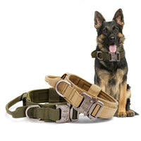 Military Pet Collar Leash - Durable Tactical Dog Collar Leash Set Adjustable-Pet Collars & Harnesses-Golonzo