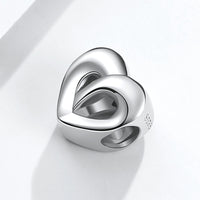 Sterling Silver Rose Gold Heart Charm for DIY Jewelry Making-Charms & Pendants-Golonzo